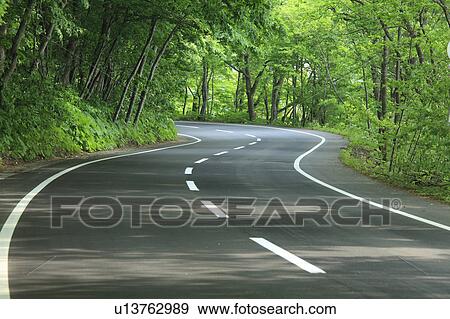 Curvy road, Aomori Prefecture, Honshu, Japan View Large Photo Image Stock Photo - Curvy road, Aomori Prefecture, Honshu, Japan. Fotosearch