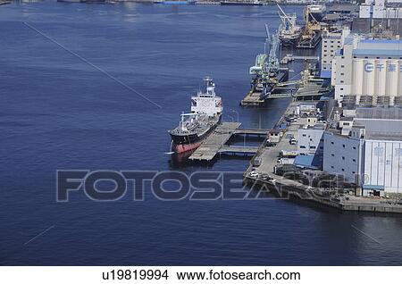Docked cargo ship, Chiba Prefecture, Japan View Large Photo Image Picture - Docked cargo ship, Chiba Prefecture, Japan. Fotosearch