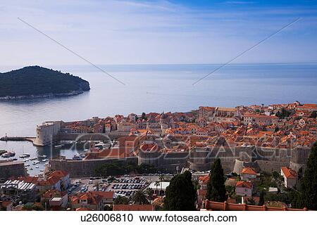Dubrovnik and Sea View Large Photo Image Stock Image - Dubrovnik and Sea. Fotosearch