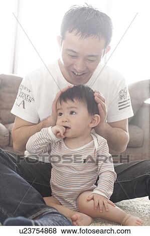 Stock Photo - Father and Baby Boy. Fotosearch