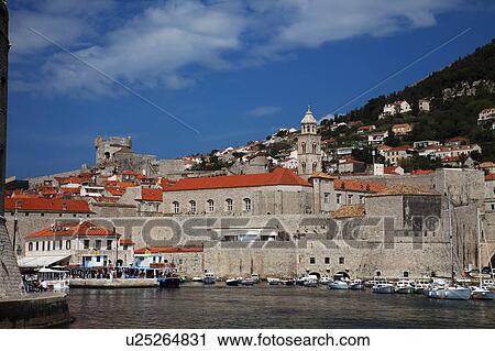 Fortified Walls of Dubrovnik View Large Photo Image Stock Image - Fortified Walls of Dubrovnik. Fotosearch