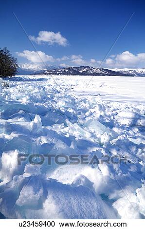 Frozen Kussharo lake, Hokkaido Prefecture, Japan View Large Photo Image Stock Image - Frozen Kussharo lake, Hokkaido Prefecture, Japan. Fotosearch