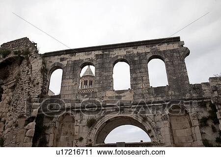 Stock Image - Gate at Diocletian Royal Palace. Fotosearch