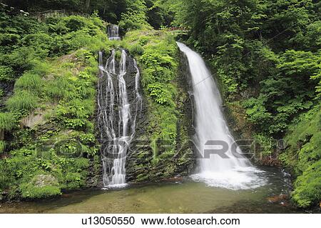 Stock Image - Hakugin Falls. Fotosearch