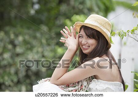 Happy Young Woman View Large Photo Image Stock Photograph - Happy Young Woman. Fotosearch