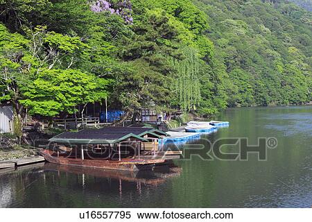Houseboats at Oi River View Large Photo Image Stock Photography - Houseboats at Oi River. Fotosearch