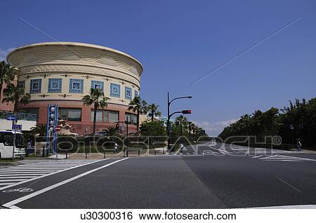 Stock Photograph - Ikspiari Shopping mall and road in Maihama, Urayasu City, Chiba Prefecture, Honshu, Japan. Fotosearch