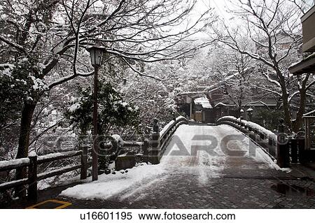 Korogi Bridge in Winter View Large Photo Image Stock Photography - Korogi Bridge in Winter. Fotosearch