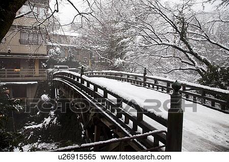 Korogi Bridge in Winter View Large Photo Image Stock Photography - Korogi Bridge in Winter. Fotosearch