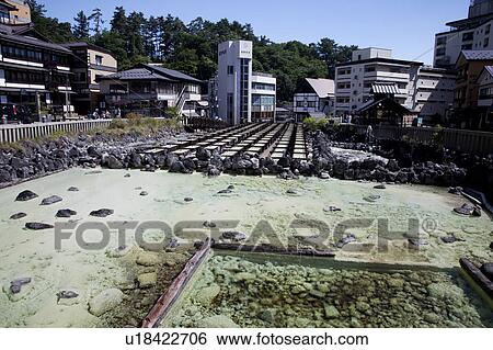 Stock Photograph - Kusatsu Hot Spring. Fotosearch