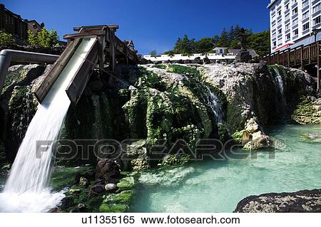 Kusatsu Hot Spring View Large Photo Image Stock Photography - Kusatsu Hot Spring. Fotosearch