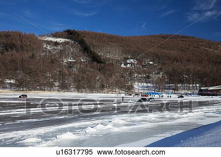 Stock Photography - Lake Megami in Winter. Fotosearch