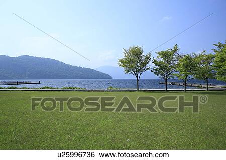 Lake Towada and mountain range, Aomori Prefecture, Honshu, Japan View Large Photo Image Stock Photograph - Lake Towada and mountain range, Aomori Prefecture, Honshu, Japan. Fotosearch