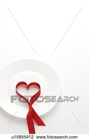 Stock Image - Love Heart on Plate. Fotosearch