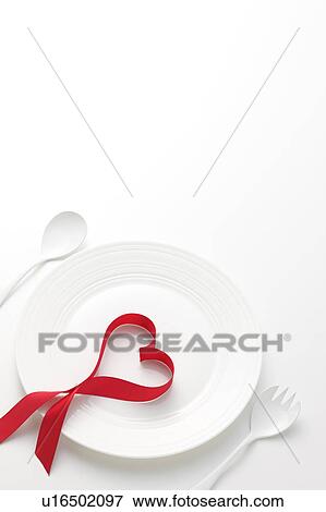Stock Photo - Love Heart on Plate. Fotosearch