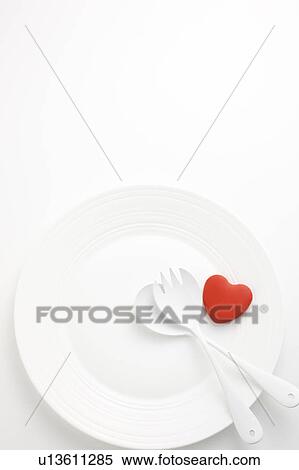 Stock Photography - Love Heart on Plate. Fotosearch