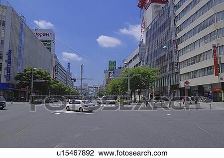 Main street in front of Chiba station, Chiba City, Chiba Prefecture, Honshu, Japan View Large Photo Image Stock Image - Main street in front of Chiba station, Chiba City, Chiba Prefecture, Honshu, Japan. Fotosearch