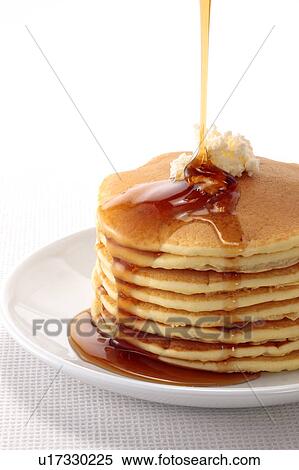 Maple Syrup Being Poured Over Pancakes View Large Photo Image Stock Photography - Maple Syrup Being Poured Over Pancakes. Fotosearch