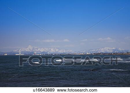 Stock Photo - Mountain Range and Sea. Fotosearch