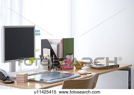 Stock Photography - Office desk. Fotosearch