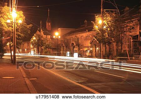 Stock Photo - Otaru city at night, Hokkaido Prefecture, Japan. Fotosearch