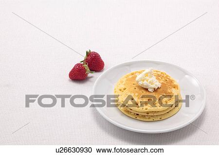 Pancakes with Whipped Cream and Strawberries View Large Photo Image Stock Image - Pancakes with Whipped Cream and Strawberries. Fotosearch