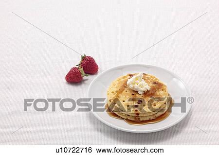 Pancakes with Whipped Cream and Strawberries View Large Photo Image Stock Photograph - Pancakes with Whipped Cream and Strawberries. Fotosearch