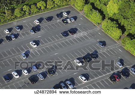 Picture - Parking lot, Chiba Prefecture, Japan. Fotosearch