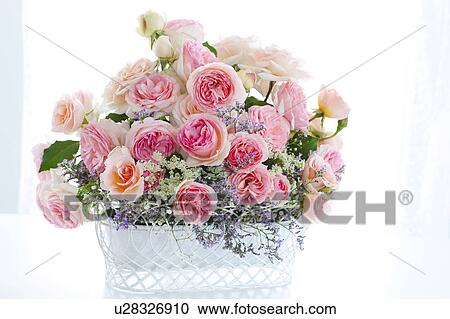 Stock Image - Pink Rose Arrangement. Fotosearch