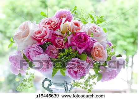 Stock Photo - Pink Rose Bouquet. Fotosearch