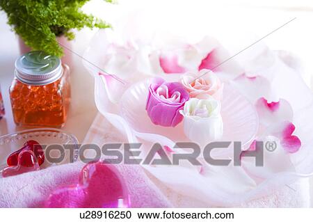 Pink Roses and Toiletries View Large Photo Image Stock Image - Pink Roses and Toiletries. Fotosearch