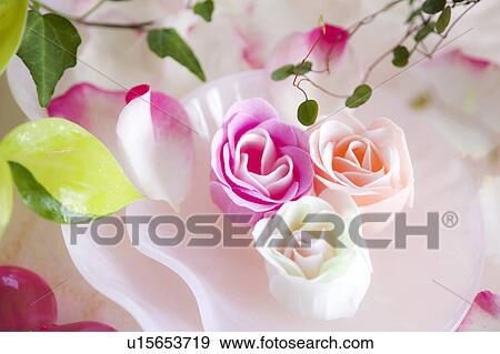 Pink Roses and Toiletries View Large Photo Image Stock Photo - Pink Roses and Toiletries. Fotosearch
