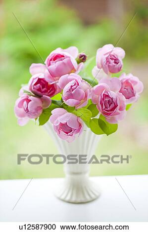 Pink Roses in Vase View Large Photo Image Stock Image - Pink Roses in Vase. Fotosearch