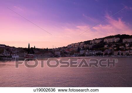 Stock Photograph - Port Gruz at Dawn. Fotosearch