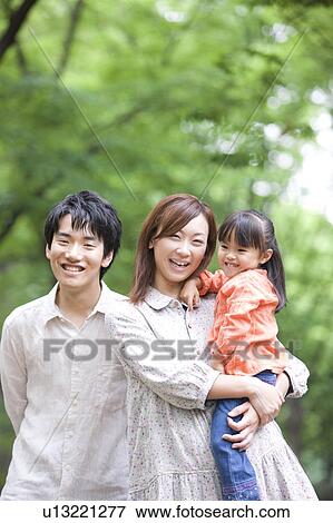 Stock Photo - Portrait of family. Fotosearch