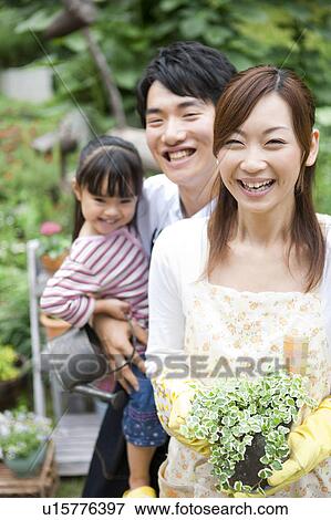 Stock Photo - Portrait of family. Fotosearch