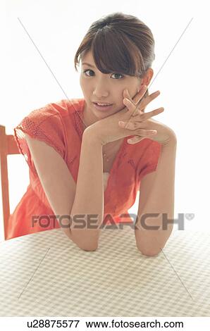 Stock Photo - Portrait of Young Woman. Fotosearch