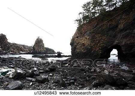 Rocky Coastline in Winter View Large Photo Image Stock Image - Rocky Coastline in Winter. Fotosearch