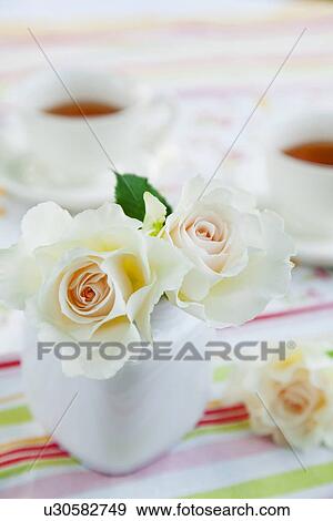 Roses and Afternoon Tea View Large Photo Image Stock Photo - Roses and Afternoon Tea. Fotosearch