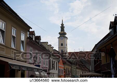 Row of Houses in Zagreb View Large Photo Image Stock Image - Row of Houses in Zagreb. Fotosearch