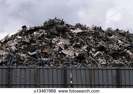 Stock Photo - Scrap metal yards, Hyogo Prefecture, Japan. Fotosearch