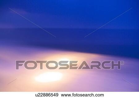 Stock Photo - Sea at dawn, Hokkaido Prefecture, Japan. Fotosearch