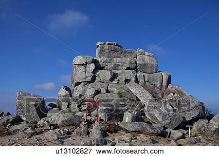 Stock Photo - Shinto Gate at Mount Kimpu. Fotosearch