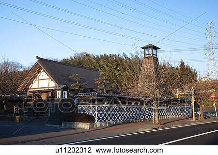 Shiroi-juku Post Town View Large Photo Image Stock Image - Shiroi-juku Post Town. Fotosearch