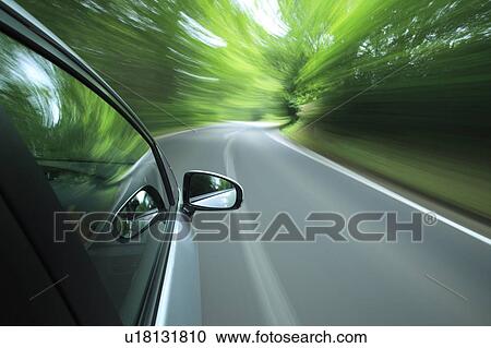 Stock Image - Speeding car. Fotosearch
