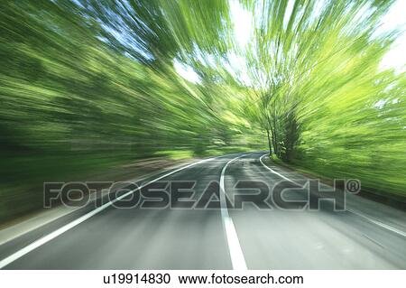 Stock Image - Speeding car. Fotosearch