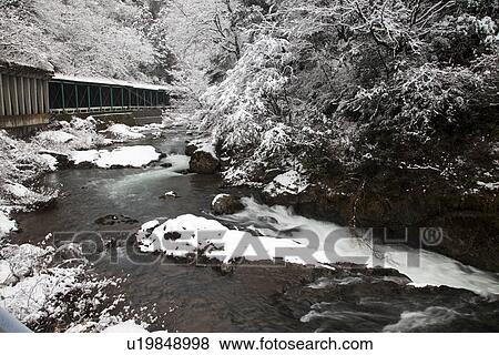 Stream in Winter View Large Photo Image Stock Photo - Stream in Winter. Fotosearch