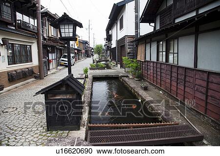 Street with Canal View Large Photo Image Stock Image - Street with Canal. Fotosearch