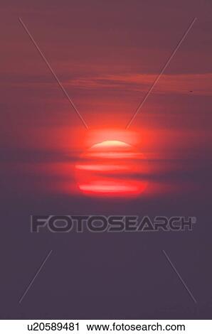 Stock Image - Sunrise, Hokkaido Prefecture, Japan. Fotosearch