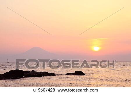 Sunset Over Seascape View Large Photo Image Stock Photo - Sunset Over Seascape. Fotosearch